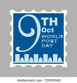 World Post Day Vector Illustration