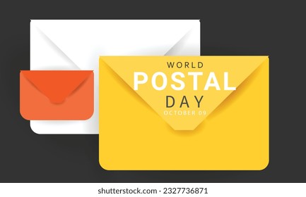 World Postal Day. background, banner, card, poster, template. Vector illustration.
