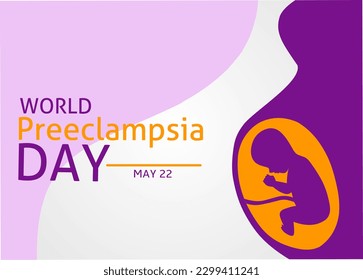 World preeclampsia day may 22 vector illustration, suitable for web banner poster or card campaign