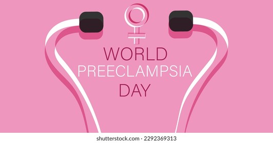 Día Mundial de Preeclampsia. Plantilla para fondo, banner, tarjeta, afiche. ilustración vectorial.