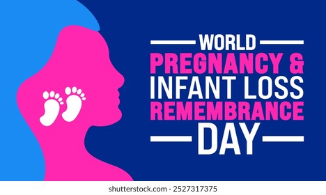 World Pregnancy and Infant Loss Remembrance Day background or banner design template is observed every year in October. Holiday concept. Template for card, poster, placard, template. eps 10