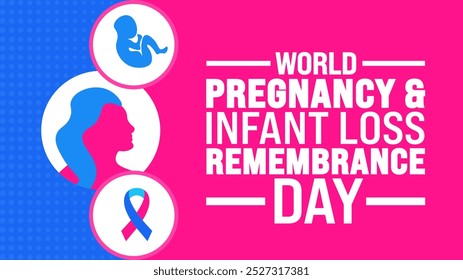 World Pregnancy and Infant Loss Remembrance Day background or banner design template is observed every year in October. Holiday concept. Template for card, poster, placard, template. eps 10