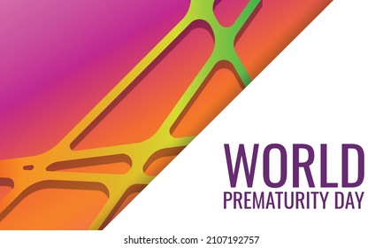 día mundial de prematuros. Diseño adecuado para carteles y pancartas de tarjetas de felicitación