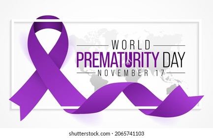 World Prematurity day is observed every year on November 17th, Premature birth is when a baby is born too early, before 37 weeks of pregnancy have been completed. Vector illustration