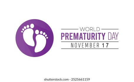 World Prematurity Day is observed every year on November. Medical Healthcare Awareness concept. background, placard, banner template Vector illustration design.