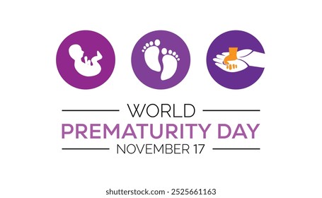 Der Weltvorreifentag findet jedes Jahr im November statt. Medical Healthcare Awareness Konzept. Hintergrund, Plakat, Bannervorlage Vektorgrafik-Design.