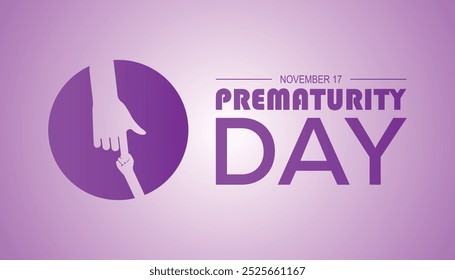 World Prematurity Day is observed every year on November. Medical Healthcare Awareness concept. background, placard, banner template Vector illustration design.