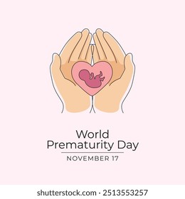 Modelo de design de vetor do Dia da Prematuridade Mundial bom para o uso da celebração. Projeto Dia Mundial da Prematuridade. desenho de linha contínua. eps 10.