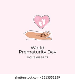 World Prematurity Day vector design template good for celebration usage. World Prematurity Day design. continuous line drawing. eps 10.