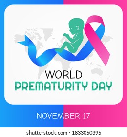 world prematurity day vector illustration. Suitable for greeting card, poster and banner.