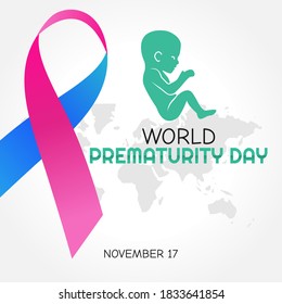 ilustración vectorial del día de prematuros del mundo. Adecuado para tarjetas de felicitación, afiches y banner.