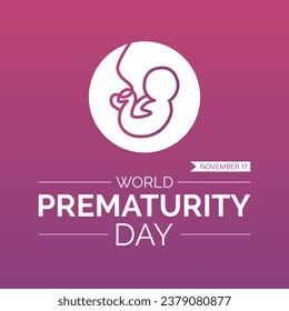 World Prematurity Day Vector Illustration with Tiny Newborn and Caring Hands. Vector template for background, banner, card, poster design.