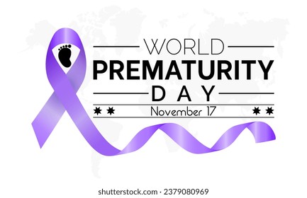World Prematurity Day Vector Illustration with Tiny Newborn and Caring Hands. Vector template for background, banner, card, poster design.