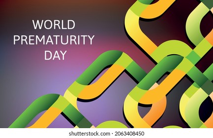 world prematurity day.Geometric design suitable for greeting card poster and banner