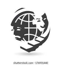 World premiere theater Branding Identity Corporate vector logo design template Isolated on a white background