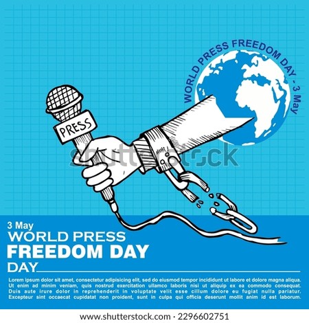 World Press Freedom Day, 3 May, Poster and banner