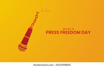 Día Mundial de la Libertad de Prensa o Día Mundial de la Prensa. ilustración 3D