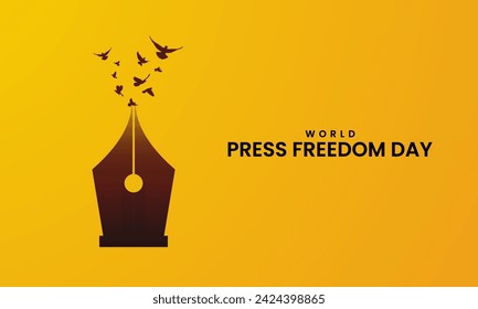 World Press Freedom Day or World Press Day. 3D illustration
