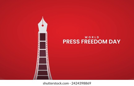 World Press Freedom Day or World Press Day. 3D illustration