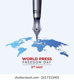 World Press Freedom Day or World Press Day. 3D illustration
