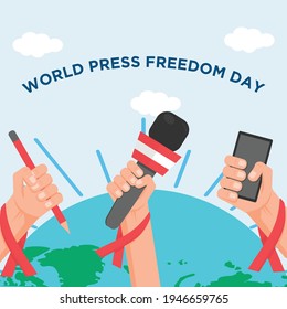 Concepto de fondo del Día Mundial de la Libertad de Prensa