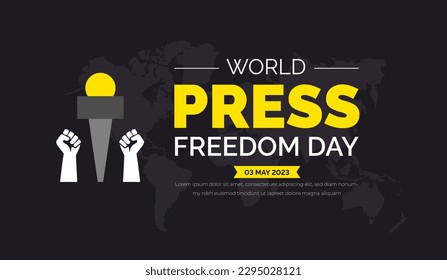 World Press Freedom Day background or banner design template celebrated in 3 may