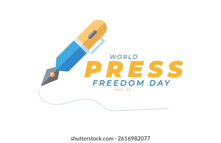 World Press Freedom Day. background, banner, card, poster, template. Vector illustration.