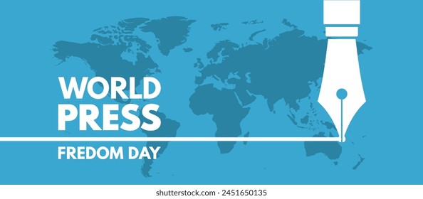 World Press Freedom Day - banner, card, background - vector illustration	