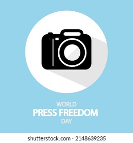 World press freedom day camera, vector art illustration.