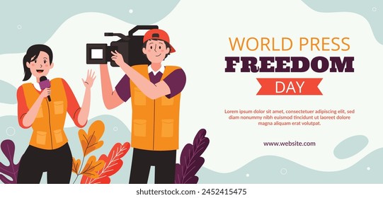 World Press Freedom Day Celebration. World Press Freedom Day Background. May 3. Freedom of media and Journalism concept. Vector illustration design for Poster, Banner, Flyer, Post, Cover, Card.
