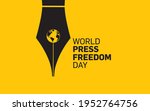 World press freedom day concept vector illustration. World Press Freedom Day or World Press Day to raise awareness of the importance of freedom of the press. End Impunity for Crimes against Journalism