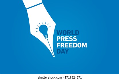 World press freedom day concept vector illustration. World Press Freedom Day or World Press Day to raise awareness of the importance of freedom of the press. End Impunity for Crimes against Journalism