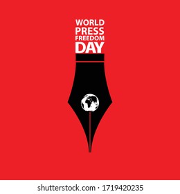 World press freedom day concept vector illustration. Just World Press Day to raise awareness of the importance of freedom of the press.