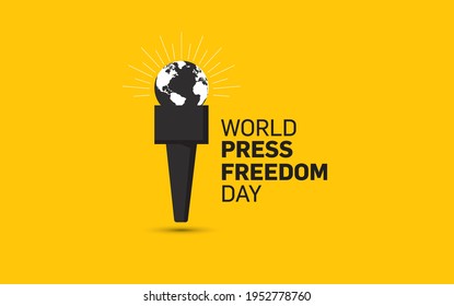 World press freedom day concept vector illustration. World Press Freedom Day or World Press Day to raise awareness of the importance of freedom of the press. End Impunity for Crimes against Journalism