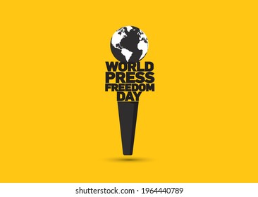 World press freedom day concept vector illustration. World Press Freedom Day or World Press Day to raise awareness of the importance of freedom of the press. End Impunity for Crimes against Journalism