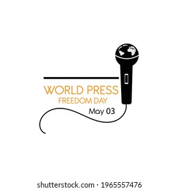 world press freedom day concept. web banner design. typography