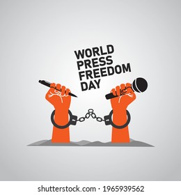 World press freedom day concept. World Press Freedom Day or World Press Day to raise awareness of the importance of freedom of the press. End Impunity for Crimes against Journalism. 