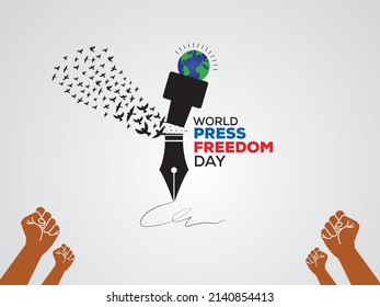 World press freedom day concept. End Impunity for Crimes against Journalism. vector illustration.