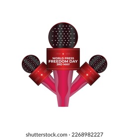 World press freedom day concept vector illustration. World Press Freedom Day or World Press Day to raise awareness of the importance of freedom of the press vector