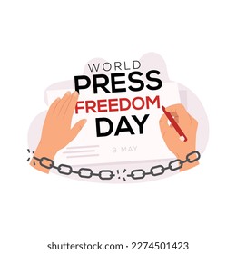 World press freedom day concept banner celebration vector illustration. World Press Day to raise awareness of the importance of freedom of the press. Great used on Greeting Cards, Posters and Banners