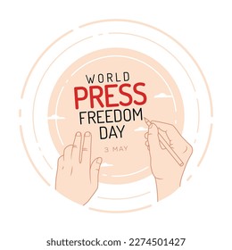World press freedom day concept banner celebration vector illustration. World Press Day to raise awareness of the importance of freedom of the press. Great used on Greeting Cards, Posters and Banners