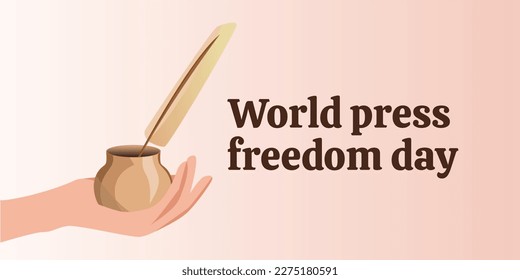 World press freedom day concept vector illustration. World Press Freedom Day or World Press Day to raise awareness of the importance of freedom of the press. End Impunity for Crimes against Journalism