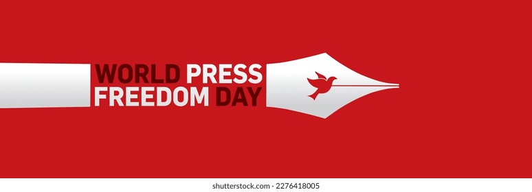 World press freedom day concept vector illustration Banner. World Press Freedom Day or World Press Day to raise awareness of the importance of freedom of the press.