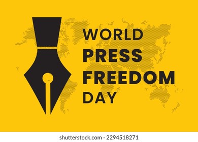 World press freedom day concept vector illustration. World Press Day to raise awareness of the importance of freedom of the press. Suitable for greeting Cards, Posters and Banners.