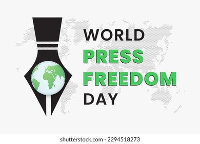 World press freedom day concept vector illustration. World Press Day to raise awareness of the importance of freedom of the press. Suitable for greeting Cards, Posters and Banners.