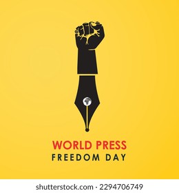 World press freedom day concept vector. World Press Freedom Day or World Press Day to raise awareness of the importance of freedom of the press. End Impunity for Crimes against Journalism