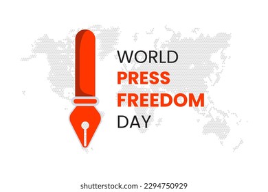 World press freedom day concept vector illustration. World Press Day to raise awareness of the importance of freedom of the press. Suitable for greeting Cards, Posters and Banners.