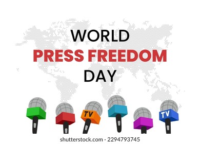 World press freedom day concept vector illustration. World Press Day to raise awareness of the importance of freedom of the press. Suitable for greeting Cards, Posters and Banners.