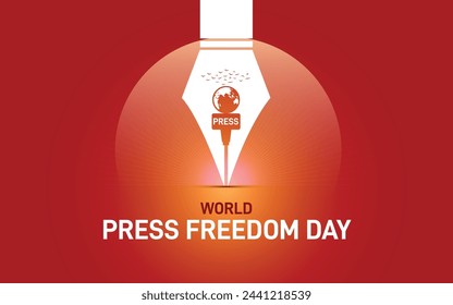 Ilustración vectorial del concepto del Día Mundial de la Libertad de Prensa. Día Mundial de la Libertad de Prensa o Día Mundial de la Prensa para concienciar sobre la importancia de la libertad de prensa.