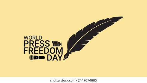 Día Mundial de la Prensa. Ilustración vectorial conceptual del Día Mundial de la Libertad de Prensa. Día Mundial de la Prensa justo para concienciar sobre la importancia de la libertad de prensa.